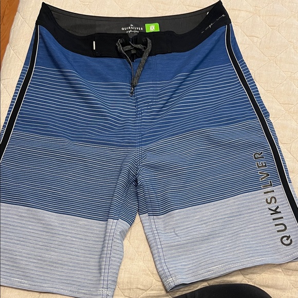 Quiksilver Kids Blue and Black Swim Trunks - Picture 1 of 1
